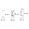 Ampoule Miniature C5W - NAVETTE 11 x 44 mm