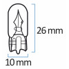 KRAWEHL Lâmpada Miniatura W3W - T-10 CONTROL Sem Base 12V 3W Caixa