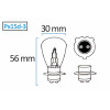 Lâmpada de motocicleta Px15d-3 12V 35/35W Blister