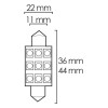 Lâmpada LED miniatura C5W - PLAFONIER/FESTOON 12V CANBUS 11 x 36