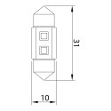 Lámpara LED Miniature C5W - PLAFONIER/FESTOON  11 x 31