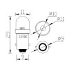 Lâmpada LED miniatura T4W - Azul CONTROL