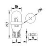 Lâmpada LED miniatura T-10 - 10 x 27,7 1 LED