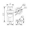 Lâmpada LED miniatura T-10 - CONCAVA Branco