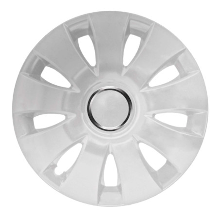 Set of 4 hubcaps - AURA White