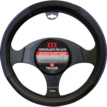 Steering Wheel Cover Mod. MARANELLO XXX  - Black/blue