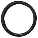 Steering wheel cover Black / Carbon fibre imitation KRAWEHL