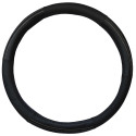 Black Steering wheel cover with WHITE stitching - KRAWEHL