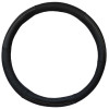 Black Steering wheel cover with WHITE stitching - KRAWEHL