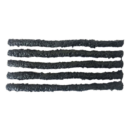 Set of 5 rubber puncture repair strips diam; 100mm x 5mm