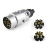 Conector macho 7 polos metal