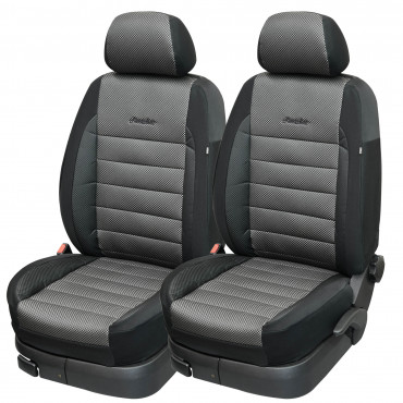Seat Cover - Zeus Model - PREMIUM - 4 PCS - Grey/Black