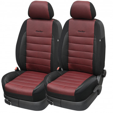 Seat Cover - Zeus Model - PREMIUM - 4 PCS - Red/black