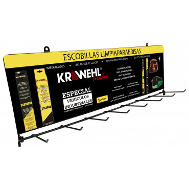 Wall metal display for Wiper Blades - KRAWEHL INDUSTRIAL VEHICLE