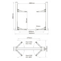 Elevador de 2 Columnas Semi-automático 4,2T  230V