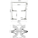 Elevador de 2 Columnas Automático 4,2T  con Puente superior  400V