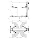 Elevador automático de 2 colunas 4T - Base H